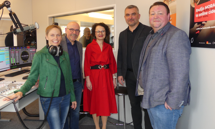 LR Dorner, LAbg. Trummer Elisabeth, LABG Kainrath, Karin Gregorich und Josko Vlasich von Radio MORA