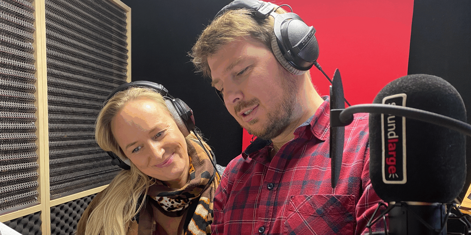 soundlarge-Sprecherin Conny Fink & soundlarge-Sprecher David Bleiberger-Krajnc