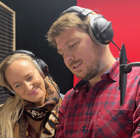 soundlarge-Sprecherin Conny Fink & soundlarge-Sprecher David Bleiberger-Krajnc