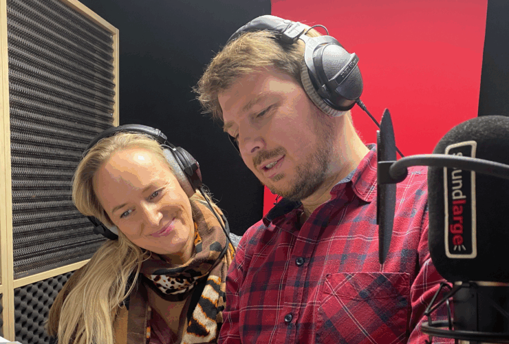 soundlarge-Sprecherin Conny Fink & soundlarge-Sprecher David Bleiberger-Krajnc